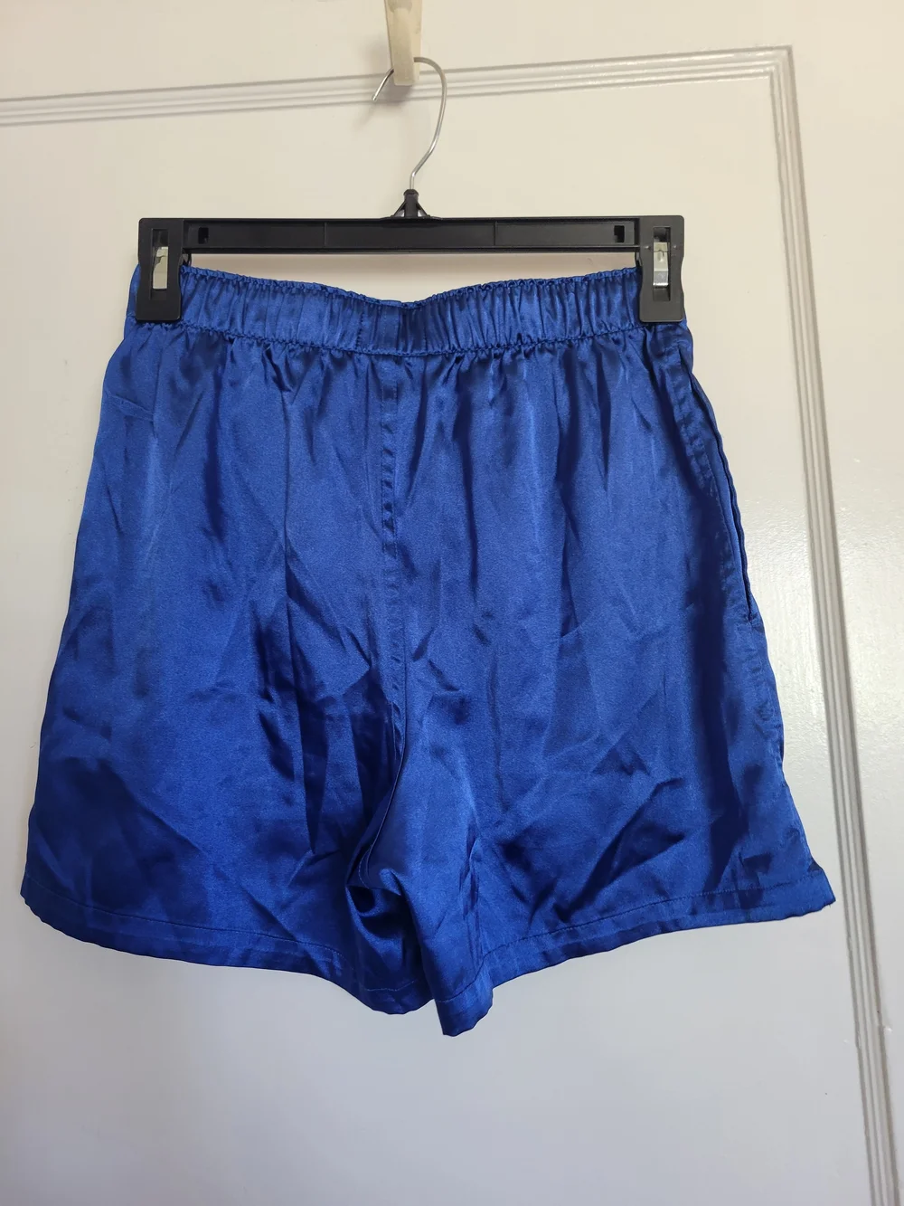 American Eagle Outfitters Men's Blue Satin Pocket Boxer shorts